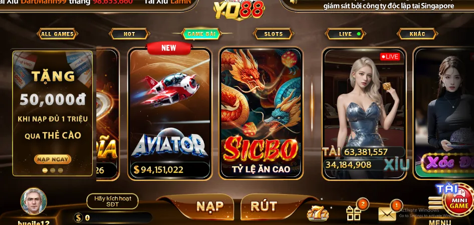 Thông tin cơ bản về game Sicbo của sân cược Yo88