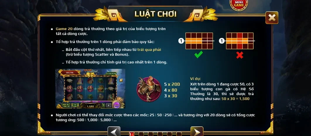 Luật chơi Sơn Tinh Thủy Tinh Yo88 quy định rõ ràng